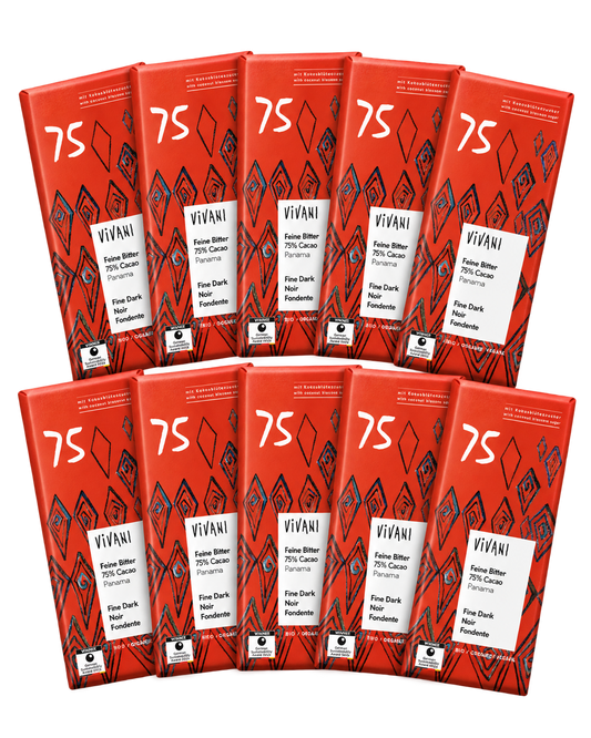 [アウトレット 30%OFF] オーガニック ダークチョコレート 75% × 10個